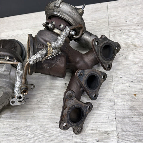 OEM BMW F80 F82 F83 F87 M2 M3 M4 S55 Engine Turbos Turbocharger Set 60k Miles