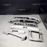 01-06 BMW E46 M3 Convertible Interior Armrests Trim Set Brushed Aluminum *Notes*