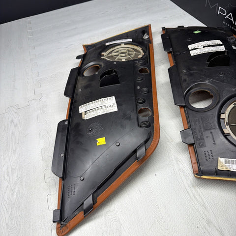 01-06 BMW E46 M3 Convertible Rear Left Right Door Cards Panels Trims Cinnamon