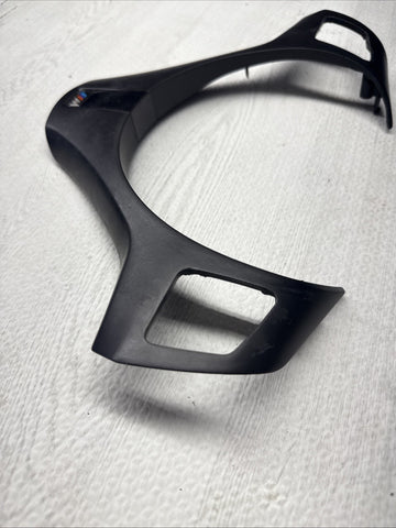 08-13 BMW E90 E92 E93 M3 Lower Steering Wheel Trim Cover Plate Black