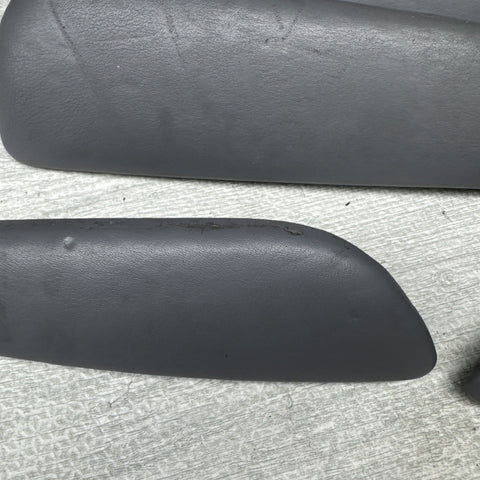 01-06 BMW E46 M3 Convertible Door Upper Arm Rest Armrest Pads Grey Gray *Notes*