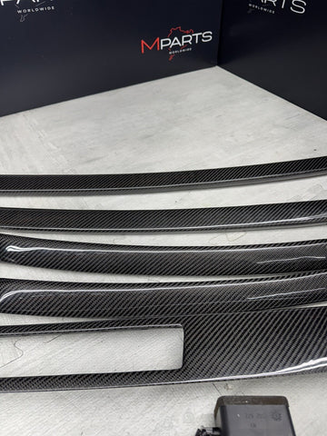 BMW E92 E93 M3 08-133 Carbon Fiber Interior  Console Panel Cover Trim Kit Set