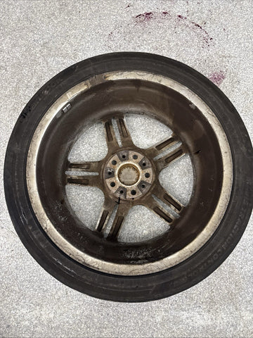 OEM BMW F10 F13 Front Wheel Rim 19x8.5 ET33 Double Spoke Style 351 Silver *Crack