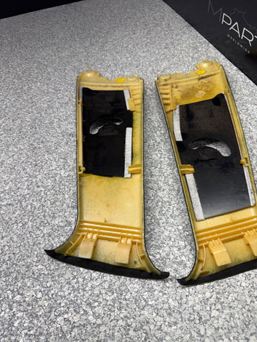 99-03 BMW E39 M5 B-Pillar Column Interior Upper Cover Pair Alcantara OEM