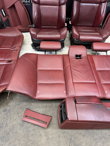 06-10 BMW E60 M5 Interior Front Seats Panels Cards Complete Red Indianapolis