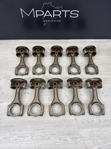 BMW 06-10 E60 E63 E64 M5 M6 V10 S85 Engine Pistons & Connecting Rods OEM Set