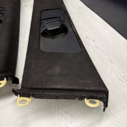 GENUINE BMW E46 B Pillar Trims Column Cover Pillars Pair Black *Peeling*