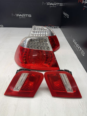 BMW E46 M3 01-06 Convertible LED Tail Lights Red Original Trunk Outers Inners