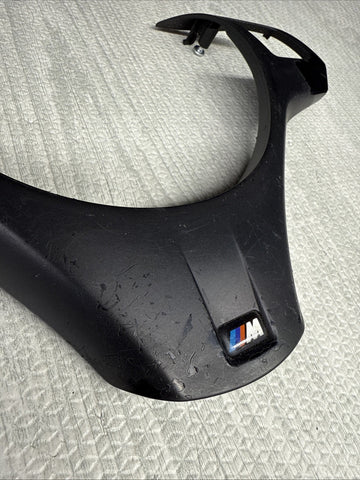 08-13 BMW E90 E92 E93 M3 Lower Steering Wheel Trim Cover Plate Black