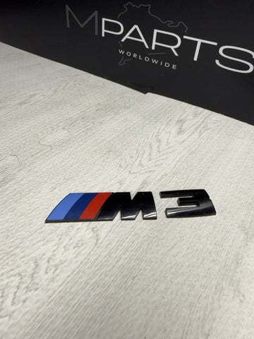 BMW F80 M3 Genuine Rear Trunk Black Emblem Decal Badge Logo