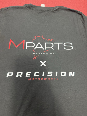 Mpartsworldwide X Precision Tee T Shirt T-Shirt 2025 Black Back to 90s L Large
