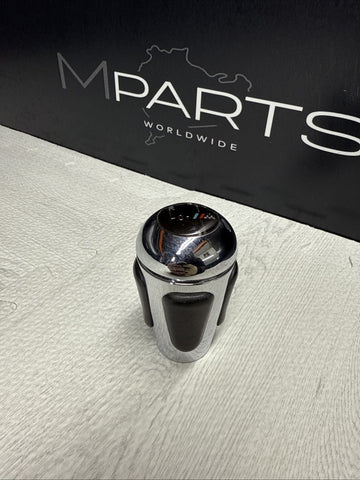 2001-2003 BMW E46 M3 SMG GEAR SHIFT KNOB NAPPA LEATHER CHROME OEM