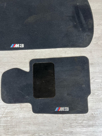 Genuine 01-06 BMW E46 M3 Convertible Carpets Floor Mats Black Front