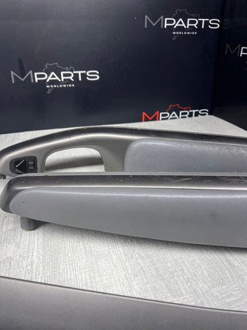 01-06 BMW E46 M3 Convertible Interior Armrests Trim Set Titan Shadow Grey + Pads