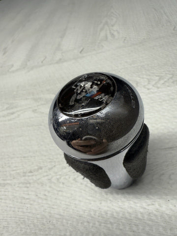 2004-2006 BMW E46 M3 SMG GEAR SHIFT KNOB NAPPA ALCANTARA CHROME OEM