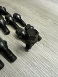 BMW E30 E36 E46 E39 E60 E63 E64 E90 E92 E93 Rim Lug Bolts Black Stock Set of 20