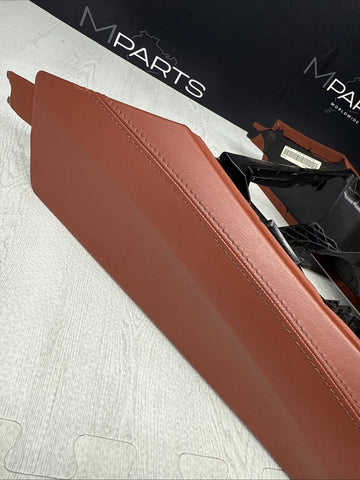 08-13 BMW E90 E92 E93 M3 Extended Fox Red Leather Center Console + Armrest OEM