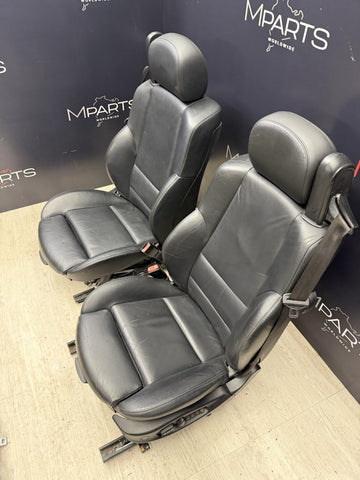 01-06 BMW E46 M3 Convertible Interior Front Non Heated Seats Black *Notes*