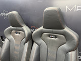 19-21 BMW F87 M2 Coupe Competition Interior Seats & Panels Black Red Stitching