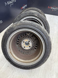 Set of 4 15x8 AVID1 AV18 4x100 25 Silver Machined Lip Wheel Rim 73.1
