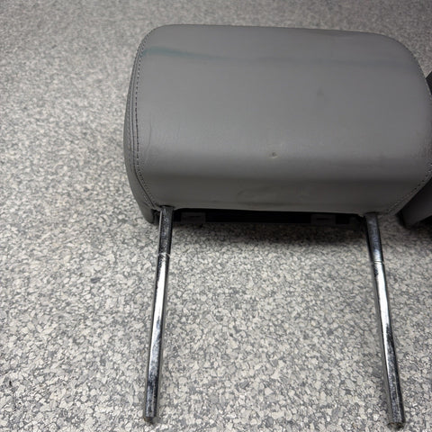 2001-2006 BMW E46 M3 Convertible Grey Rear Headrests Head Rests Pair OEM *Tabs*
