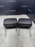 2001-2006 BMW E46 M3 Convertible Black Rear Headrests Head Rests Pair OEM