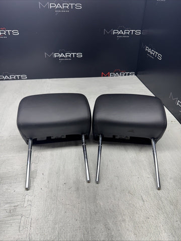 2001-2006 BMW E46 M3 Convertible Black Rear Headrests Head Rests Pair OEM