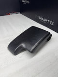 01-06 BMW E46 M3 Center Console Armrest Arm Rest Black Leather Top