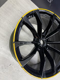 OEM / REFINISHED Lamborghini Urus S Rear Rim Wheel 23" 23x11.5 ET22 Black Yellow