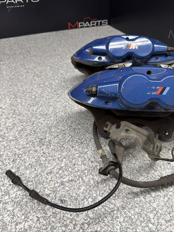 BMW 15-20 F80 F82 F83 M3 M4 Front Brake Calipers OEM Blue