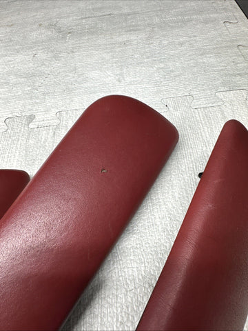 01-06 BMW E46 M3 Convertible Door Upper Arm Rest Armrest Pads Imola Red *Notes*