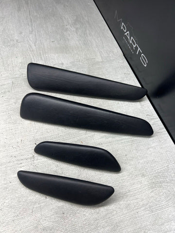 01-06 BMW E46 M3 Convertible Door Arm Rest Armrest Pads Black *2 Broken Tabs