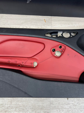 01-06 BMW E46 M3 FRONT LEFT DRIVER SIDE DOOR PANEL CARD IMOLA RED OEM