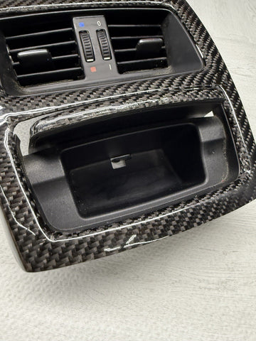 08-13 BMW E92 E93 M3 OEM Center Console Rear Ash Tray Vent Trim Carbon Fiber