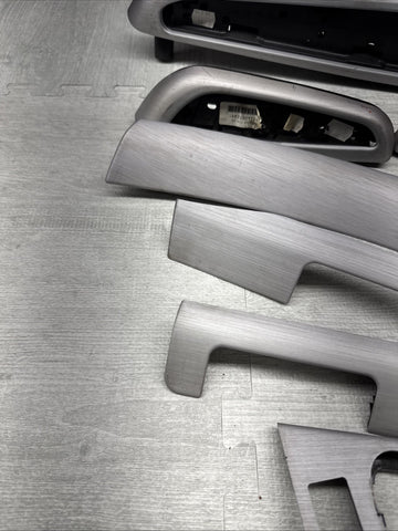 01-06 BMW E46 M3 Convertible Interior Armrests Trim Set Brushed Aluminum *Notes*