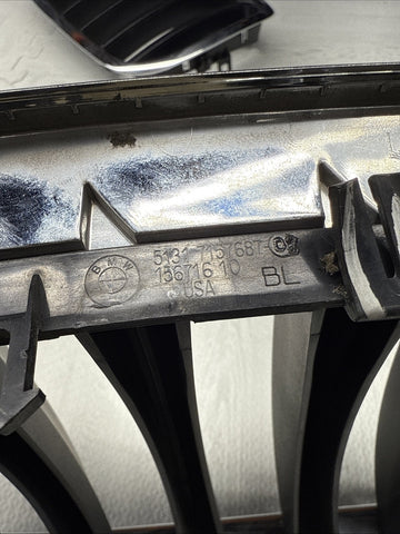 06-14 BMW E70 E71 X5 X6 Front Left & Right Grille Air Vent Trim Set Assy OEM