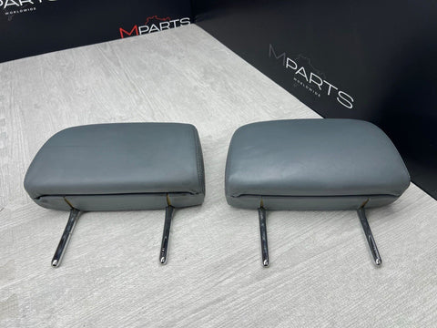 BMW 08-13 E93 M3 Convertible Rear Seat Headrests Head Rests Silverstone Grey OEM