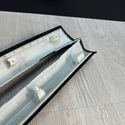 11-17 BMW F10 528 535 550 M5 FRONT A-PILLARS TRIMS COVERS ALCANTARA PAIR