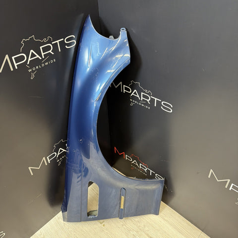 01-06 BMW E46 M3 Right Passenger Fender Topaz Blue *Dented*
