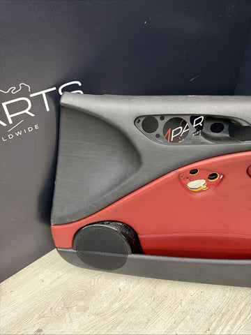 01-06 BMW E46 M3 FRONT RIGHT PASSENGER SIDE DOOR PANEL CARD IMOLA RED OEM