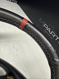 BMW Steering Wheel 01-06 E46 M3 Manual Custom Wrapped Red Stripe