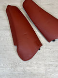 08-13 BMW E92 M3 Rear Fox Red Pair Leather Seat Side Bolsters