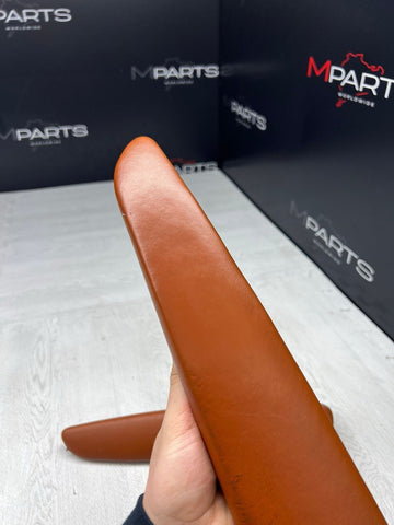 01-06 BMW E46 M3 Convertible Door Upper Arm Rest Armrest Pads Cinnamon