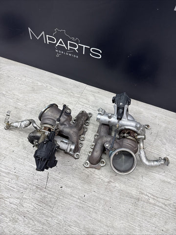 OEM BMW F80 F82 F83 F87 M2 M3 M4 S55 Engine Turbos Turbocharger Set Complete 34k