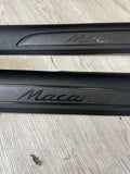 15-18 Porsche Macan Front Door Sills Scuff Plates Trims Covers Black