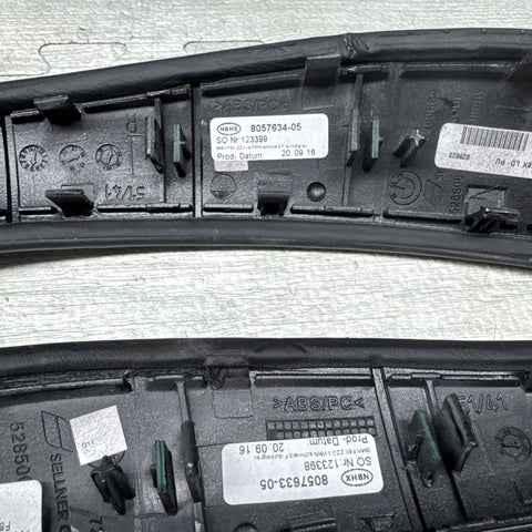 BMW F80 F82 F83 M3 M4 15-20 PAIR DOOR PANEL PULL HANDLES LEATHER BLACK SET OEM