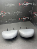 2001-2006 BMW E46 M3 Coupe Front Seat Headrests Grey Leather OEM