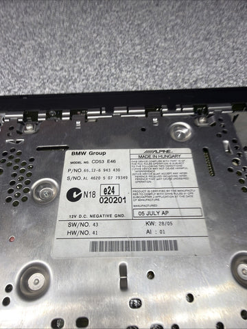 2005 BMW 01-06 E46 325 330 M3 CD Player Business Radio