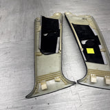 00-03 BMW E39 M5 B-Pillar Column Interior Upper Cover Pair  Black OEM