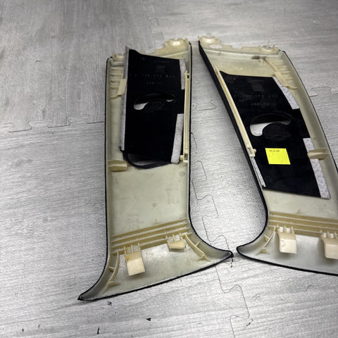 00-03 BMW E39 M5 B-Pillar Column Interior Upper Cover Pair  Black OEM